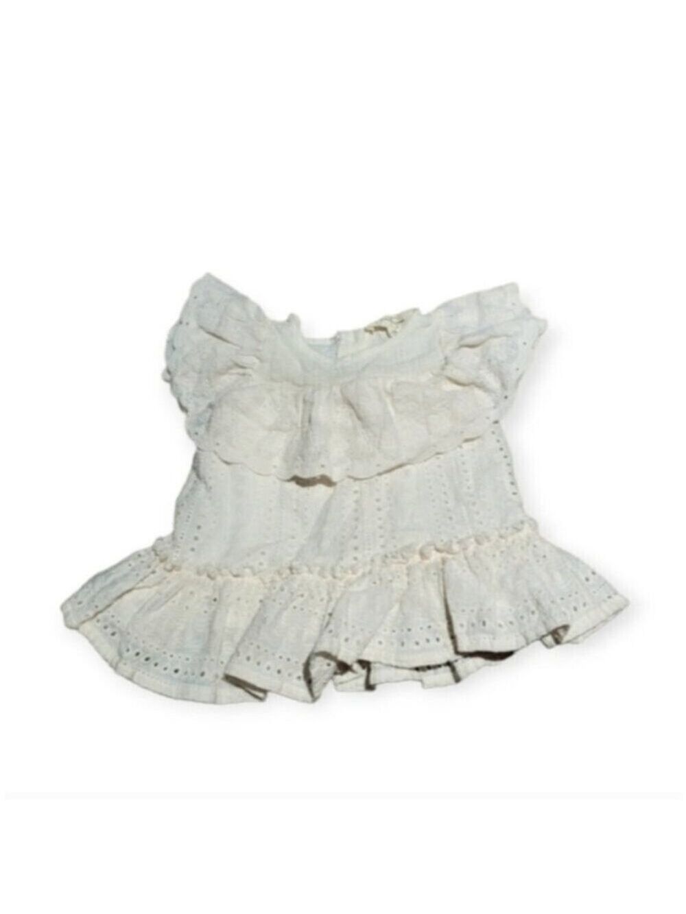 JESSICA EYELET ruffled dress top